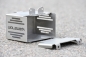Preview: SCHIZZO® Batteriekasten "HIDE AWAY", Edelstahl gebürstet