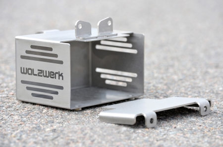 SCHIZZO® Batteriekasten "HIDE AWAY", Edelstahl gebürstet