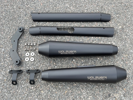 Auspuffanlage R18, schwarz