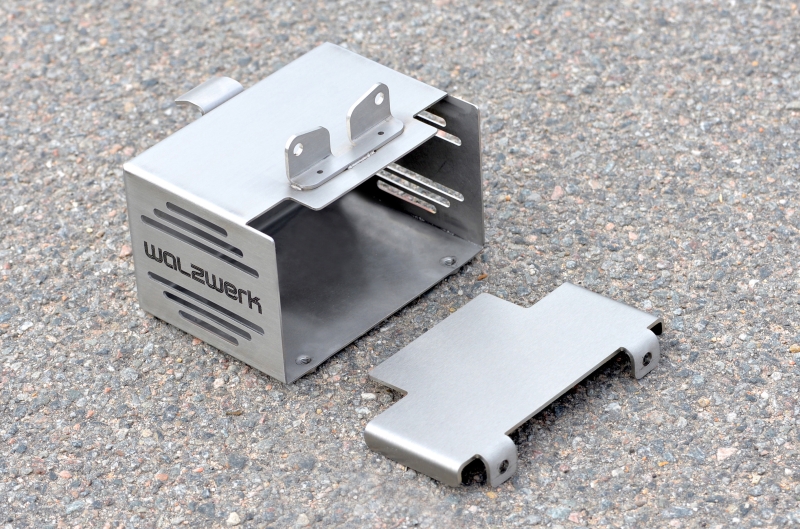 SCHIZZO® Batteriekasten "HIDE AWAY", Edelstahl gebürstet