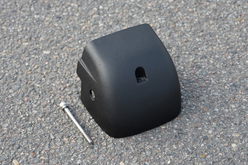 SCHIZZO® MOTOR/STARTER Abdeckung In Schwarz Struktur-beschichtet Mit Bohrung